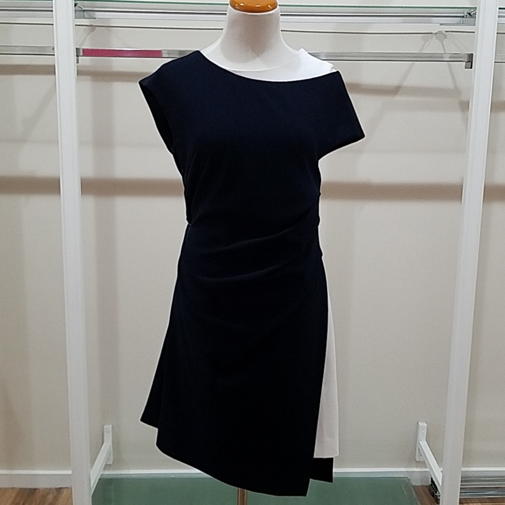NWT Assymetrical crepe layered dress